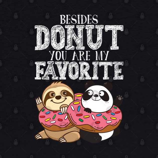 Sloth Panda - Besides Donut You Are My Favorite by Plushism